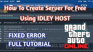 HOW TO CREATE SERVER FOR FREE USING IDLEY HOST FIXED ERROR(GTA SAMP ONLINE)