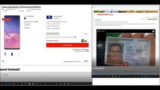 Handy Vertrag bei Mediamarkt und O2 Tarif anmelden mit Online Identifikation Personalausweis