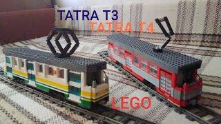 Lego трамваи Tatra t3 и Tatra t4 (пятигорский трамвай)