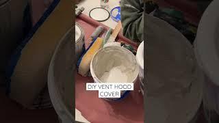 DIY Vent Hood Cover: I used joint compound mixed with paint for a plaster look #kitchen #diyideas