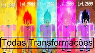 Todas as Transformações e Multiplicadores - Dragon Ball Evolution Roblox