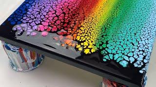 49. RAINBOW-Colored Acrylic Swipe | Acrylic Pouring Tutorial