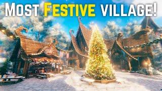 I Built a BEAUTIFUL Yule VILLAGE In Valheim