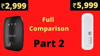 Tukzer 4G LTE Wireless Dongle TZ-WD-02 Vs Huawei e8372 4g Wifi Dongle Full Comparison Part 2 