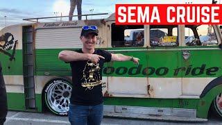 SEMA Cruise With CHIP FOOSE And Rob Dahm In The Belgian Brothers 55' Chevy Firetruck
