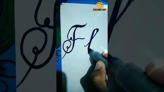 Alphabet calligraphy#viral #youtubeshorts #calligraphy #funwithart#viralshorts