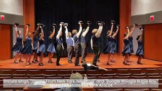 Encore sings, "Theme From New York, New York" & "Boogie Woogie Bugle Boy," at the FVA State S&E MPA