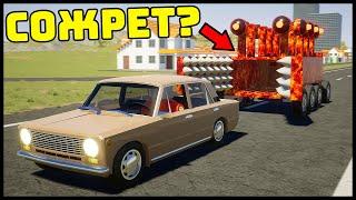 ПОЖИРАТЕЛЬ Против ЛЕГО МАШИН! Уедем? - Brick Rigs