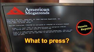 American Megatrends, New CPU installed 2025
