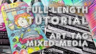 Mixed Media Art Tag Tutorial "No Idea" | Mimi Bondi ST87