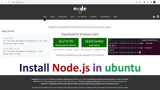 Install Node.js in Ubuntu 22.04 LTS