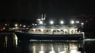 Marilyn Jean V Fishing Boat Night Porgy Sheepshead Bay Brooklyn NY USA  summer 2021 4K video