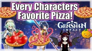 Every character's favorite pizza in Genshin Impact