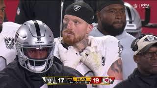 Raiders FUMBLES THE FOOTBALL Loses to the Chiefs on final play Jackson Powers-Johnson gets heated 