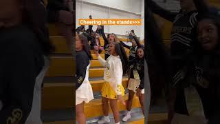 This cheer is fun #cheerleading #cheerleader #highschoolbasketball #highschoolsports #basketball