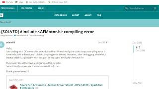 AFMotor.h file or directory not found Error Solved | compiling error