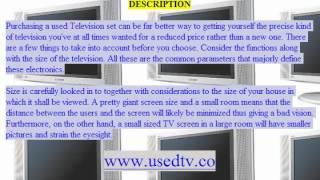 Factors To know About Used TV - Used LCD & LED Televisions - TV Accessories