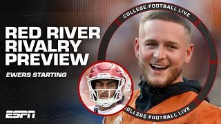 RED RIVER RIVALRY PREVIEW  Quinn Ewers to start for Texas vs. Oklahoma  | College Football Live