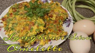 Long Bean Omelette Recipe | String Beans/Sitaw Recipe | Long Beans with Char Siu Barbecue|jhen frago