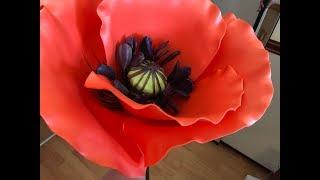 DIY Giant Poppy Flower  МК Большой Мак из изолона