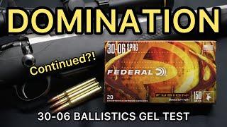 KING OF AMMO!? 30-06 150gr Federal Fusion Ballistics Gel Ammo Test