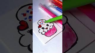 New Creative Sketch Pen Drawing  || Dessert Cake Drawing  #art #shorts #viral #cake