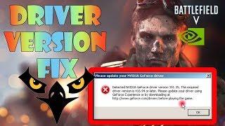 Battlefield 5: NVIDIA Driver Version Fix