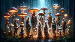 mushroom people, AI pictures, obrazy AI, AI movies, AI graphics, filmy AI, AI