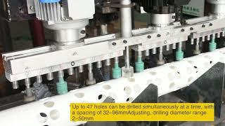 English plastic pvc pipe multi-axis punching machine real shot
