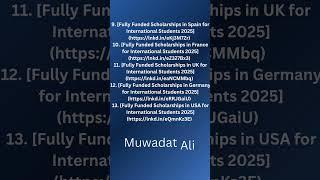 2025-2026 Fully Funded scholarship for Pakistani Students #scholarship #fullyfundedscholarship #job