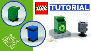 4 Quick Garbage Bin Builds For Your LEGO City!