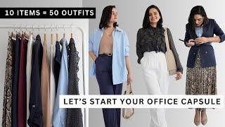 10 Items = 55 Outfits Spring Capsule Wardrobe | 2024 | Business Casual | 333 Challenge