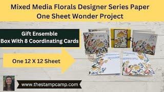Mixed Media Florals Gift Ensemble One Sheet Wonder Project