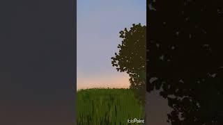 Drawing sunset in the field | menggambar sunset di sawah #ibispaintx #shorts