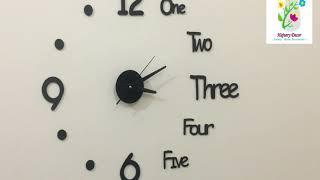 how to install 3D diy wall clock, Acrylic Big wall clock Assembling wall clock | Hajvery Decor