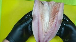 Как разделать СКУМБРИЮ НА ФИЛЕ  для рулета / How to cut mackerel into a large fillet for roll