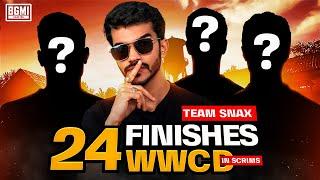 24 FINISHES WWCD IN SCRIMS WITH TEAM SNAX