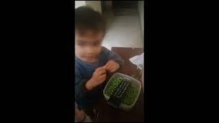 Rishika love to play with peas... .#comedyvideo  #indoorgames. #babyactivies #cutebaby