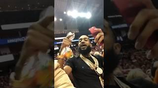 Nipsey Hussle & All Money In BH | Powerful Words + Sitting Courtside together.