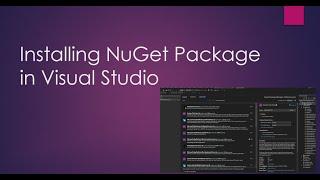 How to install NuGet package in visual studio