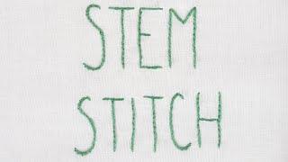 How to Sew a Stem Stitch