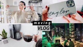 MOVING VLOG #4! coffee pot FAIL, homegoods & tjmaxx haul, makeup room, pantry organization