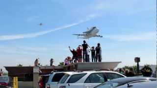 Space Shuttle Endeavour Low pass over LAX north runway