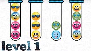 Emoji Ball Sort Puzzle Level 1 Android & iOS  #trydra #BallSortalllevel #EmojiBallSort #ballsort