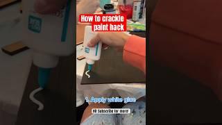 How to crackle paint DIY hack #acrylictechniques #acrylicpainting #painting #crackle #art #diy