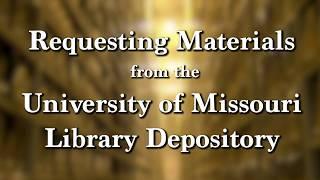 University Of Missouri Library Depository