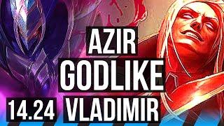 AZIR vs VLADIMIR (MID) | 800+ games, Godlike, 7/3/8 | NA Master | 14.24