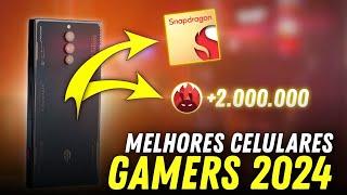 TOP 6 celulares GAMERS para JOGAR EM 2024!!! (+1 milhão no AnTuTu)