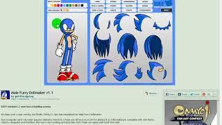 como hacer aparecer a sonic en male furry dollmaker