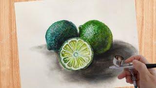 how to draw lemon /how to draw realistic lemon /3d drawing /how to draw lemon step by step /14